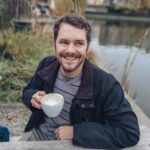 man, coffee, outdoors