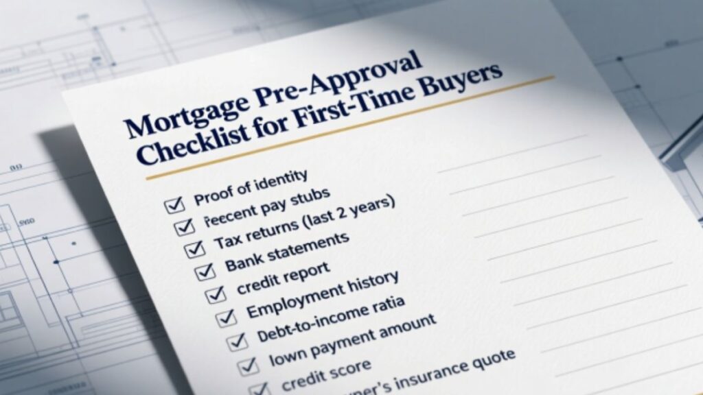 Mortgage Pre-Approval Checklist for First-Time Buyers